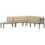 Gartenbankkissen 4-teilig, Stahl mit schwarzer Pulverbeschichtung. von , Gartensets - Ref: Foro24-3283645, Preis: 411,70 €, R...