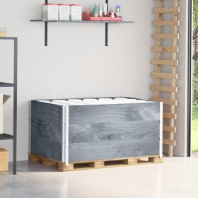 Collares de palets 3 uds madera maciza de pino gris 120x80 cm by , Loading platforms and pallets - Ref: Foro24-3295368, Price...