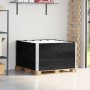 Collares de palets 3 uds madera maciza de pino negro 100x100 cm by , Loading platforms and pallets - Ref: Foro24-3295375, Pri...