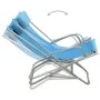 Sillas mecedoras 2 unidades acero azul de vidaXL, Tumbonas - Ref: Foro24-310340, Precio: 120,55 €, Descuento: %