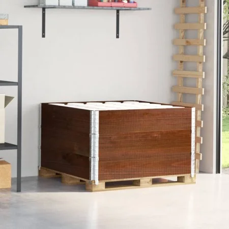 Collares de palets 3 uds madera maciza pino marrón 100x100 cm by , Loading platforms and pallets - Ref: Foro24-3295377, Price...