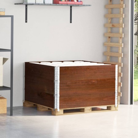 Collares de palets 3 uds madera maciza pino marrón 100x100 cm by , Loading platforms and pallets - Ref: Foro24-3295377, Price...