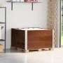 Collares de palets 3 uds madera maciza pino marrón 100x100 cm by , Loading platforms and pallets - Ref: Foro24-3295377, Price...