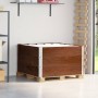 Collares de palets 3 uds madera maciza pino marrón 100x100 cm by , Loading platforms and pallets - Ref: Foro24-3295377, Price...