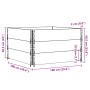 Collares de palets 3 uds madera maciza pino marrón 100x100 cm by , Loading platforms and pallets - Ref: Foro24-3295377, Price...