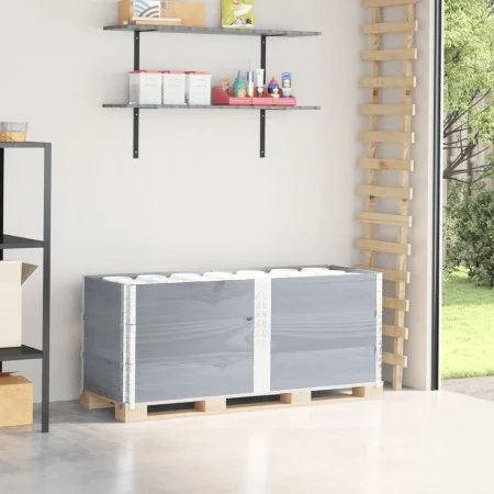 Collares de palets 3 uds madera maciza de pino gris 150x50 cm by , Loading platforms and pallets - Ref: Foro24-3295380, Price...