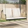 Silla columpio con cojines ratán sintético y acero 105x58x38 cm by , garden benches - Ref: Foro24-4009298, Price: 121,34 €, D...