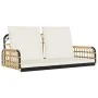 Silla columpio con cojines ratán sintético y acero 105x58x38 cm by , garden benches - Ref: Foro24-4009298, Price: 141,36 €, D...