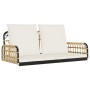 Silla columpio con cojines ratán sintético y acero 105x58x38 cm by , garden benches - Ref: Foro24-4009298, Price: 121,34 €, D...