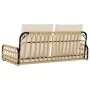Silla columpio con cojines ratán sintético y acero 105x58x38 cm by , garden benches - Ref: Foro24-4009298, Price: 141,36 €, D...