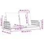 Silla columpio con cojines ratán sintético y acero 105x58x38 cm by , garden benches - Ref: Foro24-4009298, Price: 141,36 €, D...