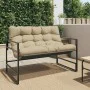 Banco de jardín con cojín acero taupe 113 cm de , Bancos de jardín - Ref: Foro24-4009300, Precio: 188,52 €, Descuento: %