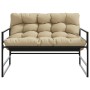 Banco de jardín con cojín acero taupe 113 cm by , garden benches - Ref: Foro24-4009300, Price: 190,08 €, Discount: %