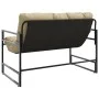 Banco de jardín con cojín acero taupe 113 cm de , Bancos de jardín - Ref: Foro24-4009300, Precio: 188,52 €, Descuento: %