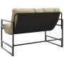 Banco de jardín con cojín acero taupe 113 cm by , garden benches - Ref: Foro24-4009300, Price: 190,08 €, Discount: %