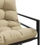 Banco de jardín con cojín acero taupe 113 cm de , Bancos de jardín - Ref: Foro24-4009300, Precio: 188,52 €, Descuento: %