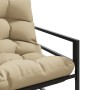 Banco de jardín con cojín acero taupe 113 cm by , garden benches - Ref: Foro24-4009300, Price: 190,08 €, Discount: %