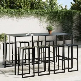 Hocher Tisch und Gartenhocker-Set, 9-teilig, aus schwarzem Stahl. von , Gartensets - Ref: Foro24-3283754, Preis: 726,41 €, Ra...