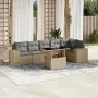 Set sofás de jardín 7 piezas y cojines ratán sintético beige by , Garden sets - Ref: Foro24-3269179, Price: 506,87 €, Discoun...