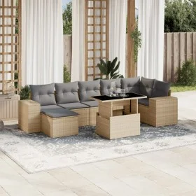 Set de sofás de jardín y cojines 8 piezas ratán sintético beige by , Garden sets - Ref: Foro24-3269319, Price: 550,80 €, Disc...