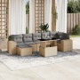 Set de sofás de jardín y cojines 8 piezas ratán sintético beige by , Garden sets - Ref: Foro24-3269319, Price: 541,16 €, Disc...