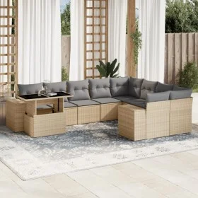 Juego de sofás jardín con cojines beige 10 pzas ratán sintético by , Garden sets - Ref: Foro24-3269399, Price: 668,46 €, Disc...