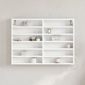 Vitrina de madera ingeniería blanca 80x8,5x58 cm de , Estantes y estanterías - Ref: Foro24-847954, Precio: 53,24 €, Descuento: %