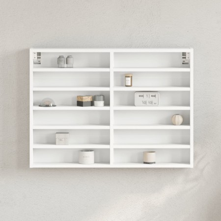 Vitrina de madera ingeniería blanca 80x8,5x58 cm von , Regale und Regale - Ref: Foro24-847954, Preis: 53,24 €, Rabatt: %