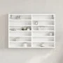 Vitrina de madera ingeniería blanca 80x8,5x58 cm de , Estantes y estanterías - Ref: Foro24-847954, Precio: 52,18 €, Descuento: %