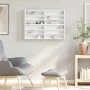 Vitrina de madera ingeniería blanca 80x8,5x58 cm de , Estantes y estanterías - Ref: Foro24-847954, Precio: 52,18 €, Descuento: %