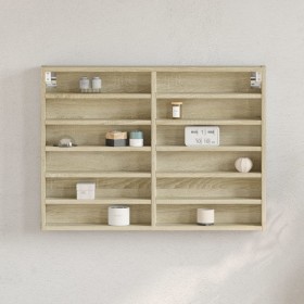 Vitrina de madera de ingeniería roble Sonoma 80x8,5x58 cm de , Estantes y estanterías - Ref: Foro24-847956, Precio: 50,52 €, ...