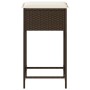 Taburetes de cocina con cojines 2 uds ratán sintético marrón by , Garden chairs - Ref: Foro24-368318, Price: 114,50 €, Discou...