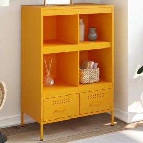 Aparador acero amarillo mostaza 68x39x101,5 cm de , Aparadores - Ref: Foro24-843105, Precio: 154,96 €, Descuento: %