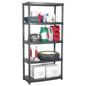 Lagerregal 5 Ebenen aus schwarzem Kunststoff 85x40x185 cm von vidaXL, Industrieregale - Ref: Foro24-147685, Preis: 71,54 €, R...