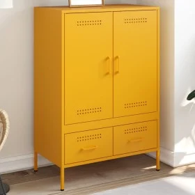 Aparador acero amarillo mostaza 68x39x101,5 cm by , Sideboards - Ref: Foro24-843111, Price: 177,57 €, Discount: %