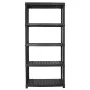 Storage shelf 5 levels black plastic 85x40x185 cm by vidaXL, Industrial shelving - Ref: Foro24-147685, Price: 71,54 €, Discou...