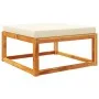 Gartenhocker mit massivem Akazienholzrahmen und Kissen, 65x65x29 cm. von , Outdoor-Sofas - Ref: Foro24-4008158, Preis: 84,45 ...