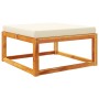 Taburete de jardín con cojín madera maciza acacia 65x65x29 cm by , Outdoor sofas - Ref: Foro24-4008158, Price: 85,97 €, Disco...