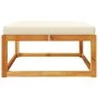 Gartenhocker mit massivem Akazienholzrahmen und Kissen, 65x65x29 cm. von , Outdoor-Sofas - Ref: Foro24-4008158, Preis: 84,45 ...