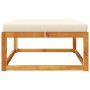 Taburete de jardín con cojín madera maciza acacia 65x65x29 cm by , Outdoor sofas - Ref: Foro24-4008158, Price: 85,97 €, Disco...