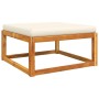 Taburete de jardín con cojín madera maciza acacia 65x65x29 cm by , Outdoor sofas - Ref: Foro24-4008158, Price: 85,97 €, Disco...