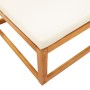 Taburete de jardín con cojín madera maciza acacia 65x65x29 cm by , Outdoor sofas - Ref: Foro24-4008158, Price: 85,97 €, Disco...
