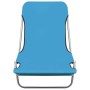 Tumbonas plegables 2 unidades acero y tela azul de vidaXL, Tumbonas - Ref: Foro24-310344, Precio: 80,50 €, Descuento: %