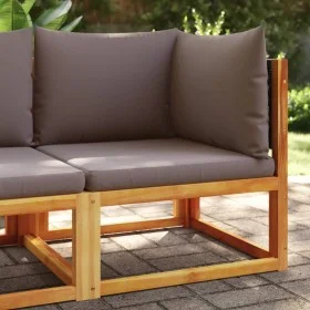 Sofá de jardín de esquina con cojines madera maciza de acacia by , Outdoor sofas - Ref: Foro24-4008172, Price: 125,71 €, Disc...