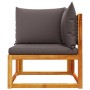 Sofá de jardín de esquina con cojines madera maciza de acacia by , Outdoor sofas - Ref: Foro24-4008172, Price: 127,75 €, Disc...