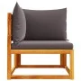 Ecksofa für den Garten mit massiven Akazienholz-Kissen. von , Outdoor-Sofas - Ref: Foro24-4008172, Preis: 125,71 €, Rabatt: %