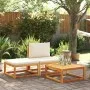 Set de sofás de jardín con cojines 3 pzas madera maciza acacia by , Outdoor sofas - Ref: Foro24-4008170, Price: 212,36 €, Dis...