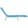 Folding sun loungers 2 units steel and blue fabric by vidaXL, Loungers - Ref: Foro24-310344, Price: 89,16 €, Discount: %