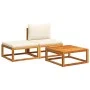 Gartensofa-Set mit 3-teiligen massiven Akazienholz-Sitzgarnituren. von , Outdoor-Sofas - Ref: Foro24-4008170, Preis: 212,21 €...