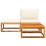 Set de sofás de jardín con cojines 3 pzas madera maciza acacia by , Outdoor sofas - Ref: Foro24-4008170, Price: 212,36 €, Dis...